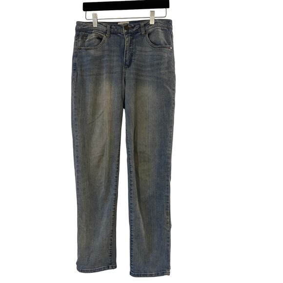 Caslon Boyfriend Jeans Women’s Size 8 Medium Wash Distressed Look Relaxed Fit - Picture 1 of 10